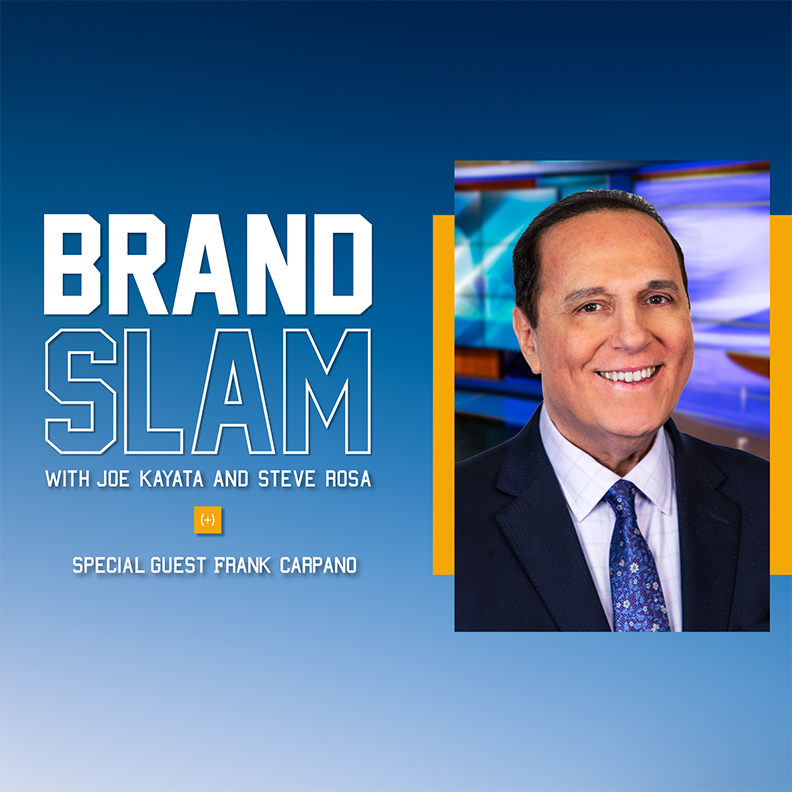 Brand Slam podcast logo and photo of Frank Carpano.