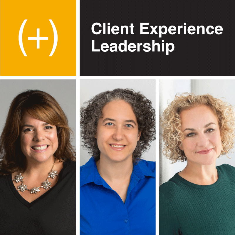 (add)ventures client experience leadership team of Andrea Reed, Keely Taylor and Kelly Coelho