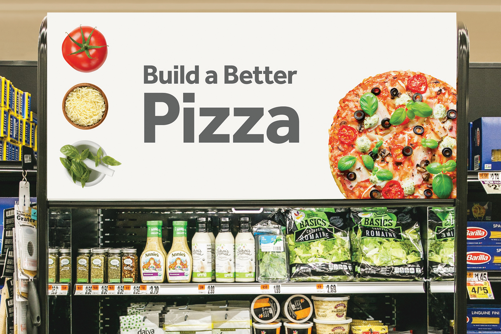 Stop & Shop build a better pizza sign