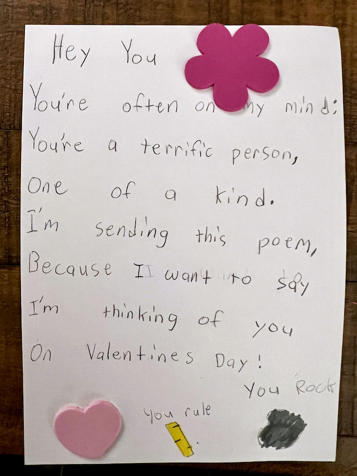 A valentine's day letter written to spread love and joy.